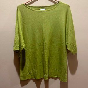 Chicos 74% Silk Fern Green Tunic.  Chicos size 2.  Like new.